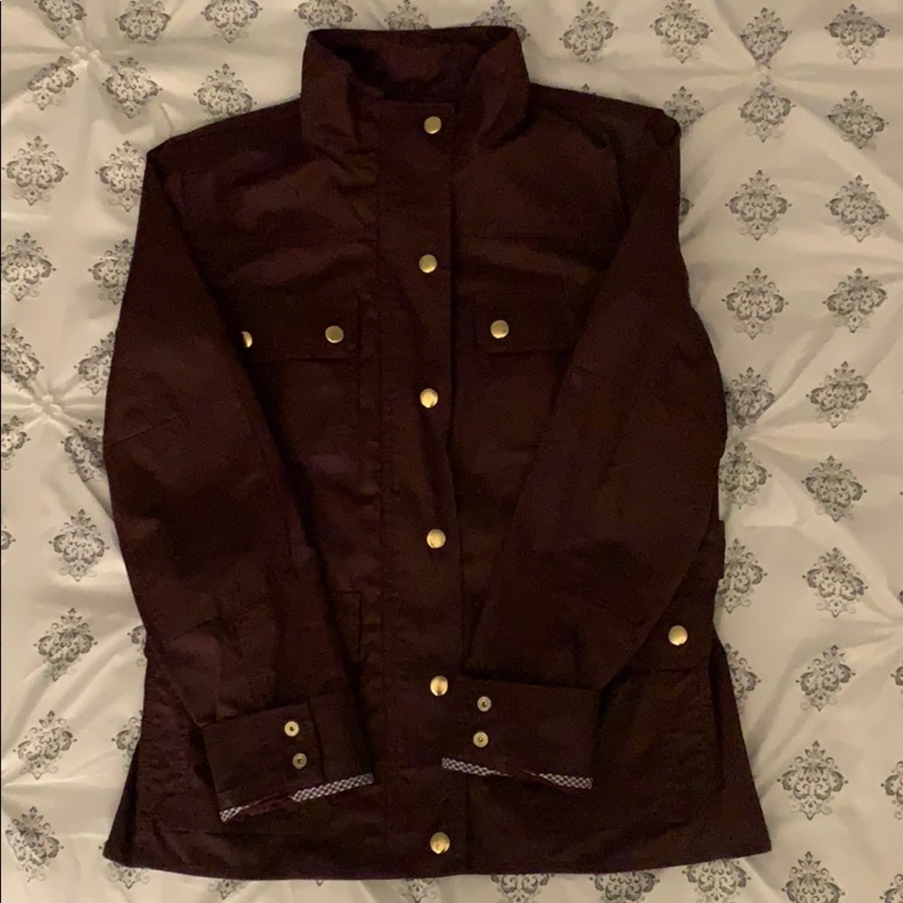 J-Crew maroon wax jacket!!!